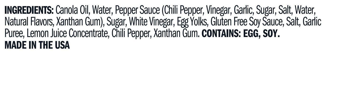 Ingredient list. Please call 501-327-2182 for more information.