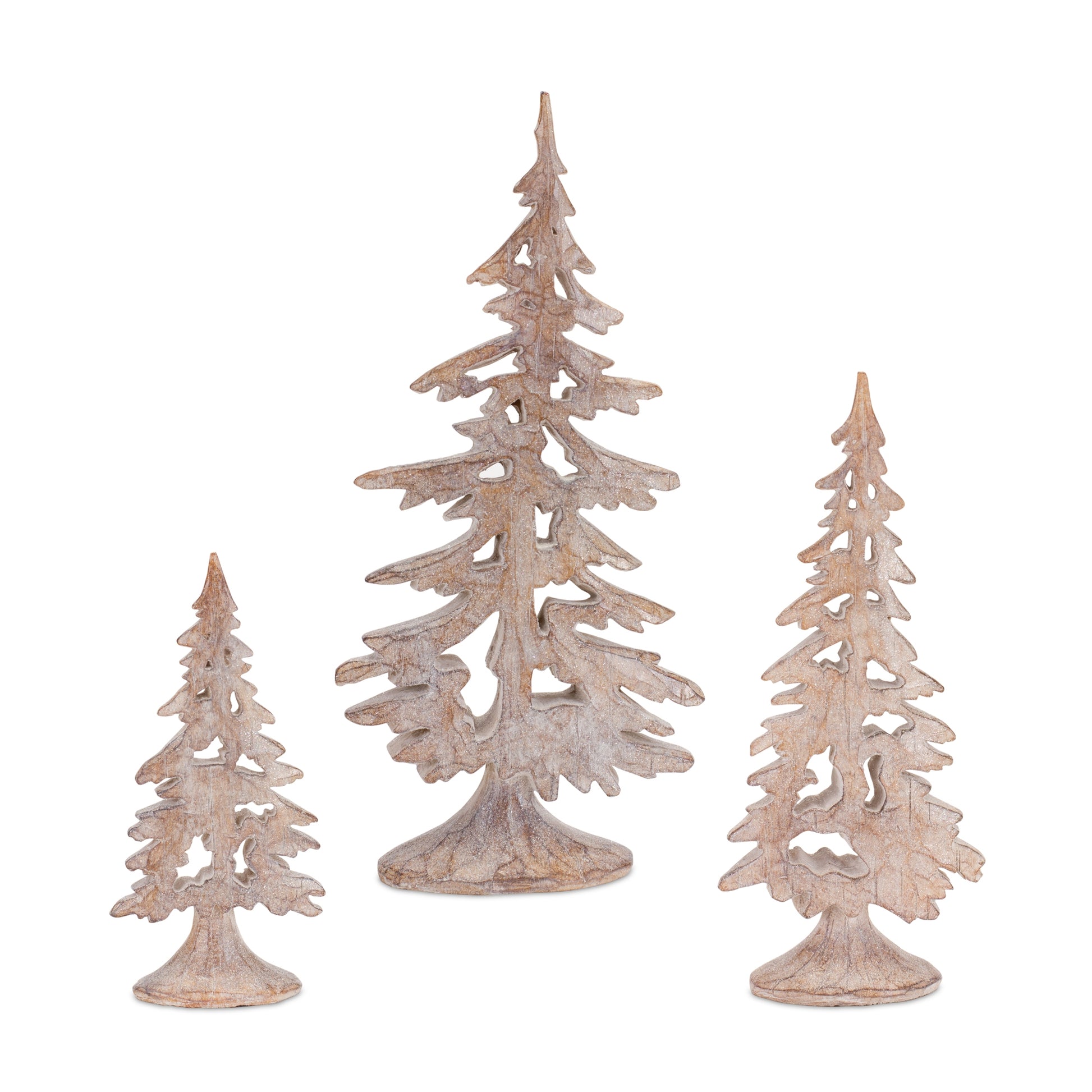 all three sizes of cutout tree sitters displayed against a white background