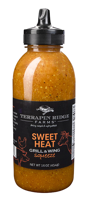 squeeze bottle of Sweet Heat Grill & Wing sauce.