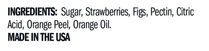 ingredients label for strawberry fig jam