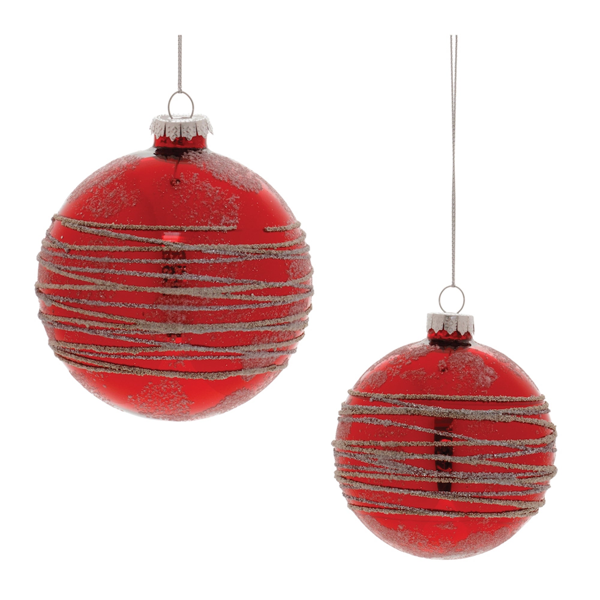 Melrose Red & Silver Ball Ornament Kitchen Store & More