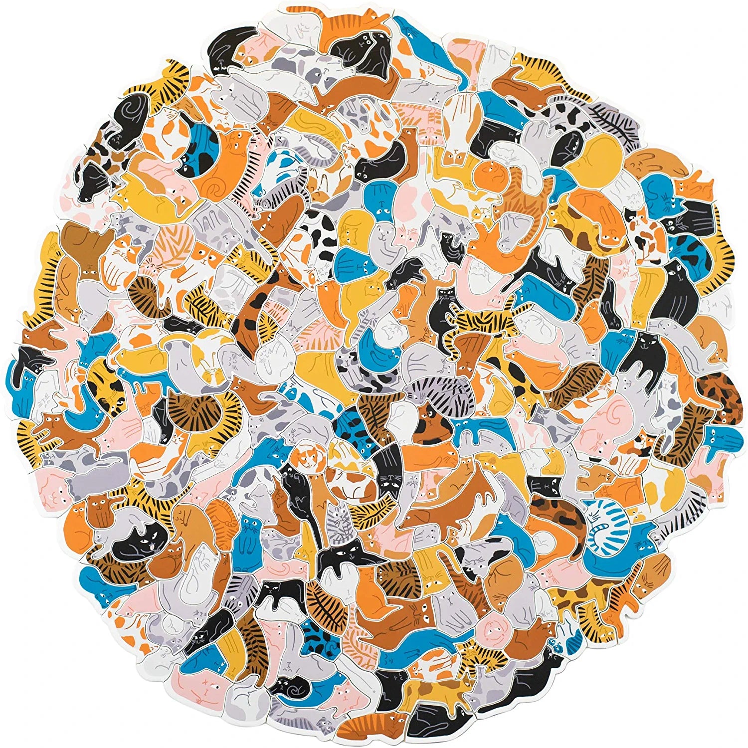 completed circular cat puzzle