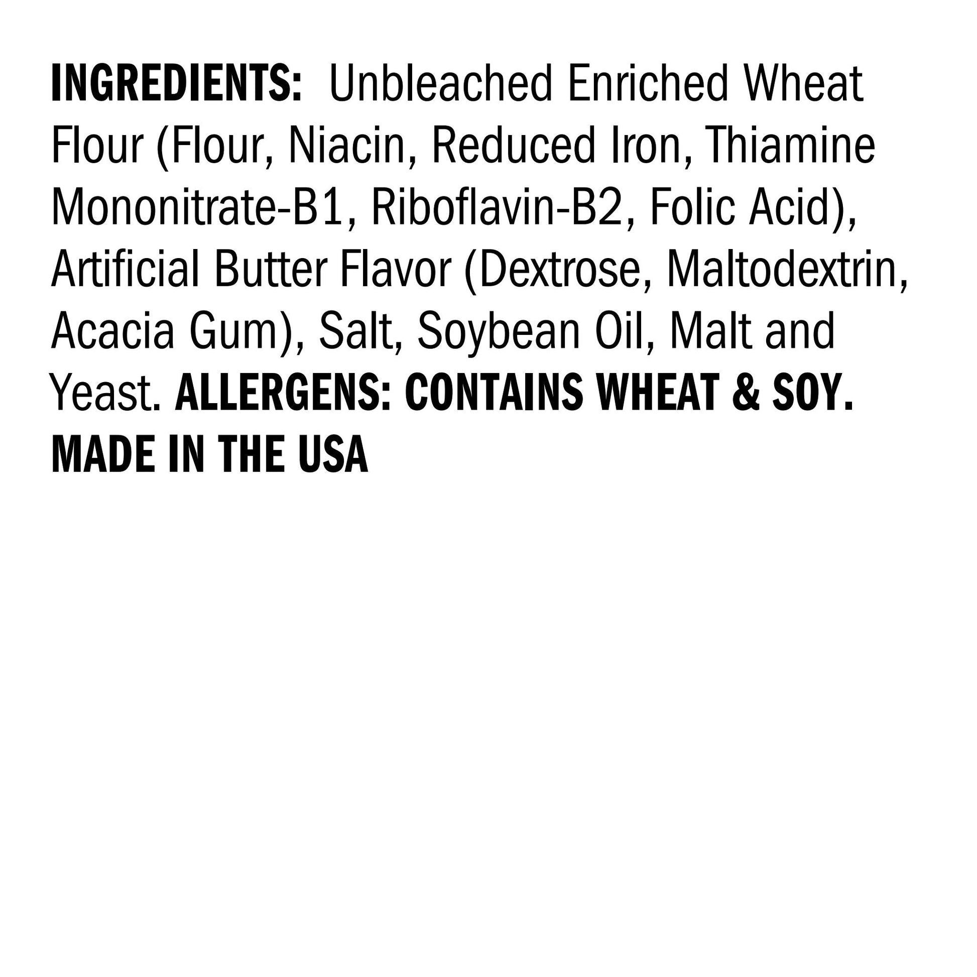 Ingredient list. Please call 501-327-2182 for more information.