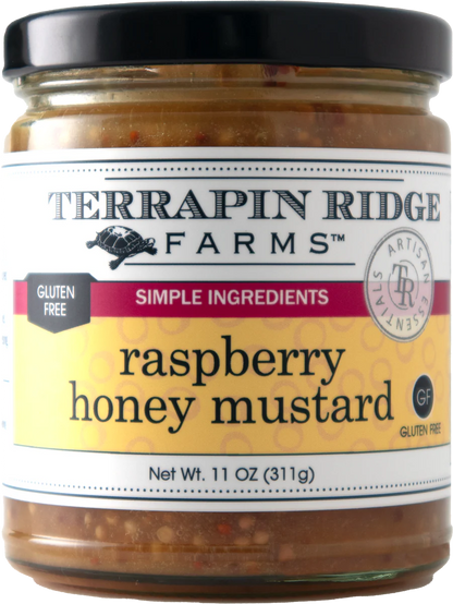 11 ounce jar of Raspberry Honey Mustard.