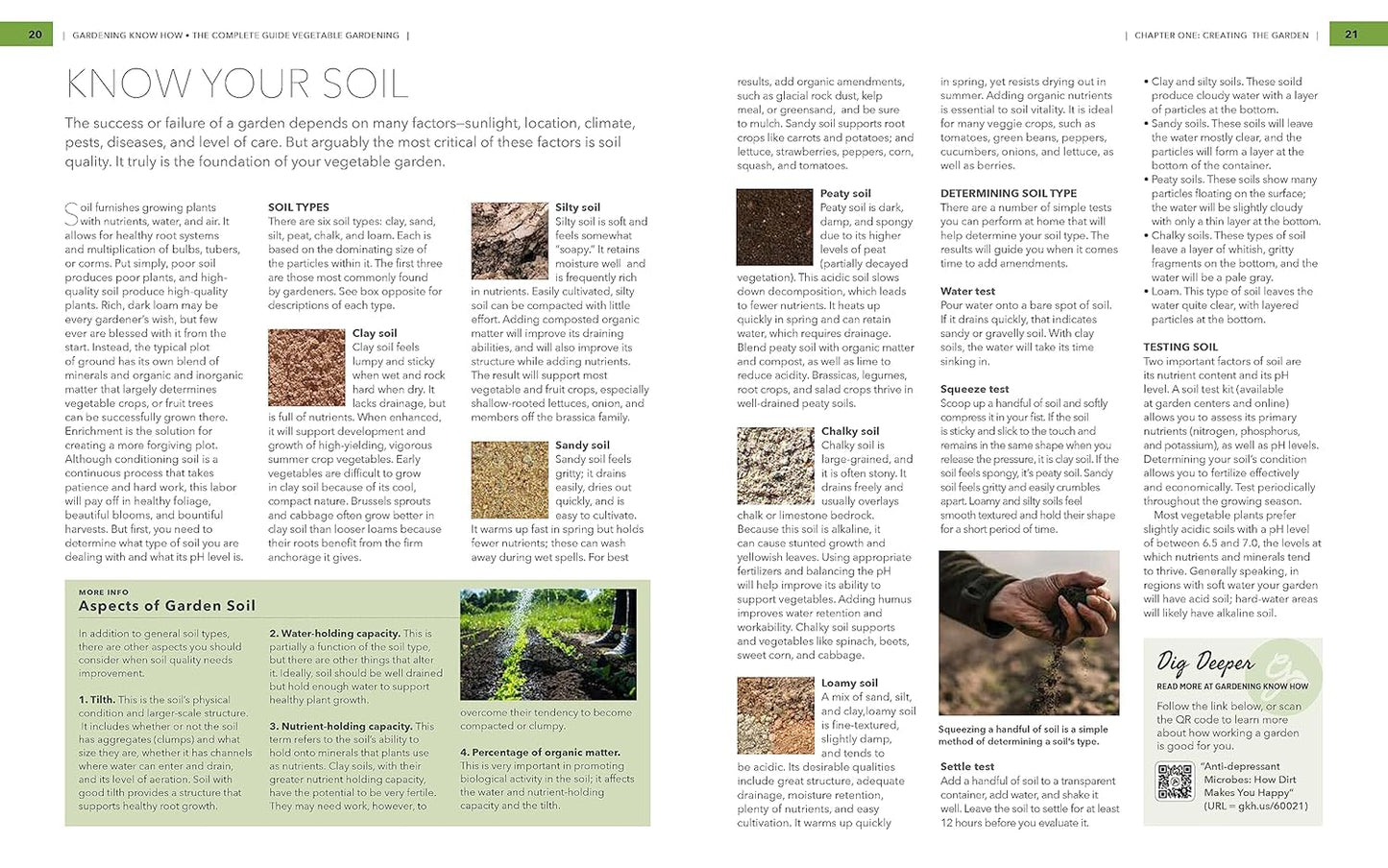 inside pages of book titled "know your soil".