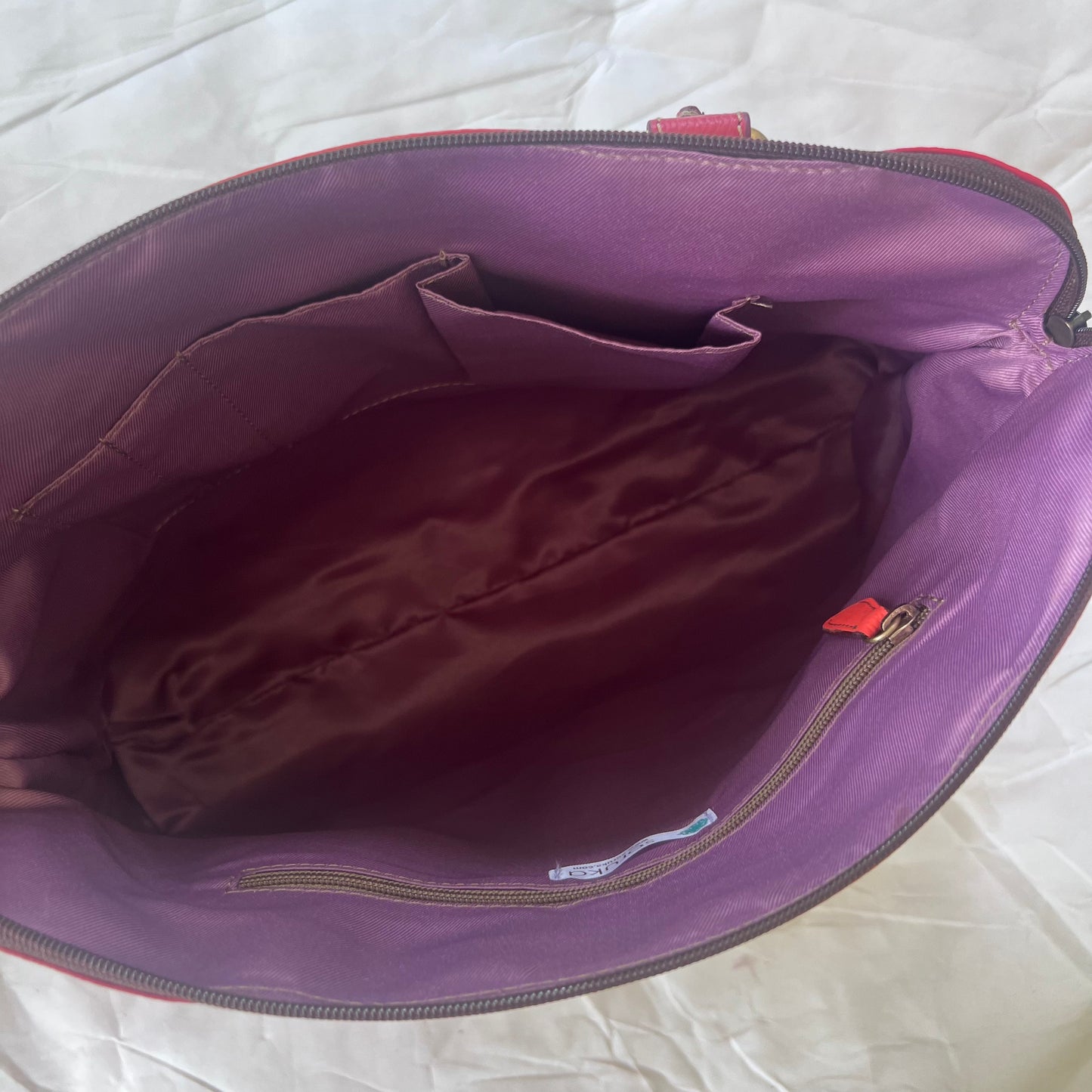 interior view of flamingo Emilia Briefcase