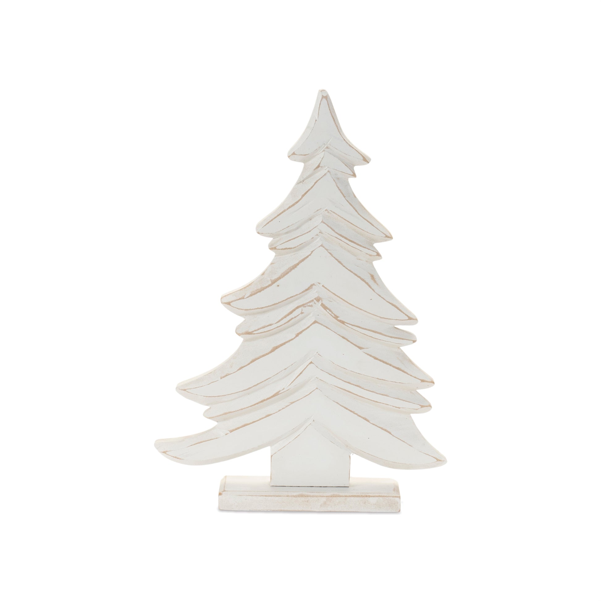 small white wooden tree.