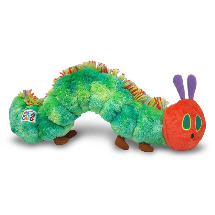 The Very Hungry Caterpillar Stuffed Animal displayed against a white background