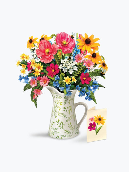 wildflower meadow card and note card on a white background