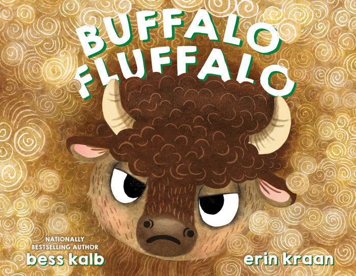 brown cover with cartoon buffalo face and white text