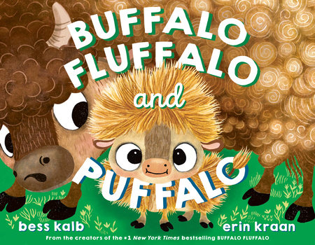 book cover featuring buffalo fluffalo and puffalo with white title text