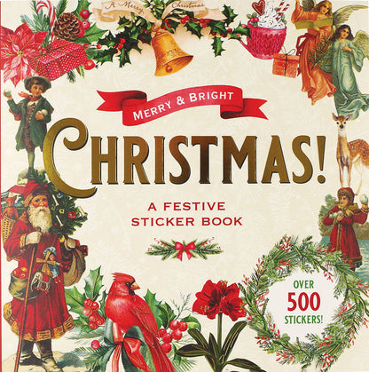 front cover of christmas sticker book.