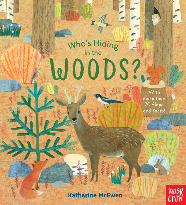 front cover of wood book with illustrations of forest animals.