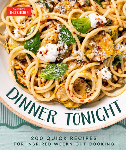 book cover featuring pasta on a plate and dark green title text
