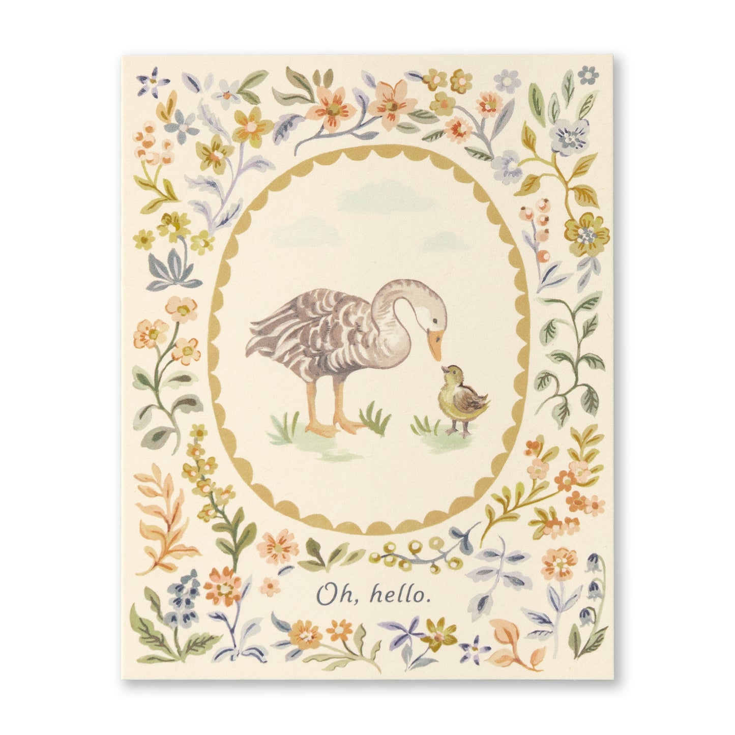 front of oh hello card