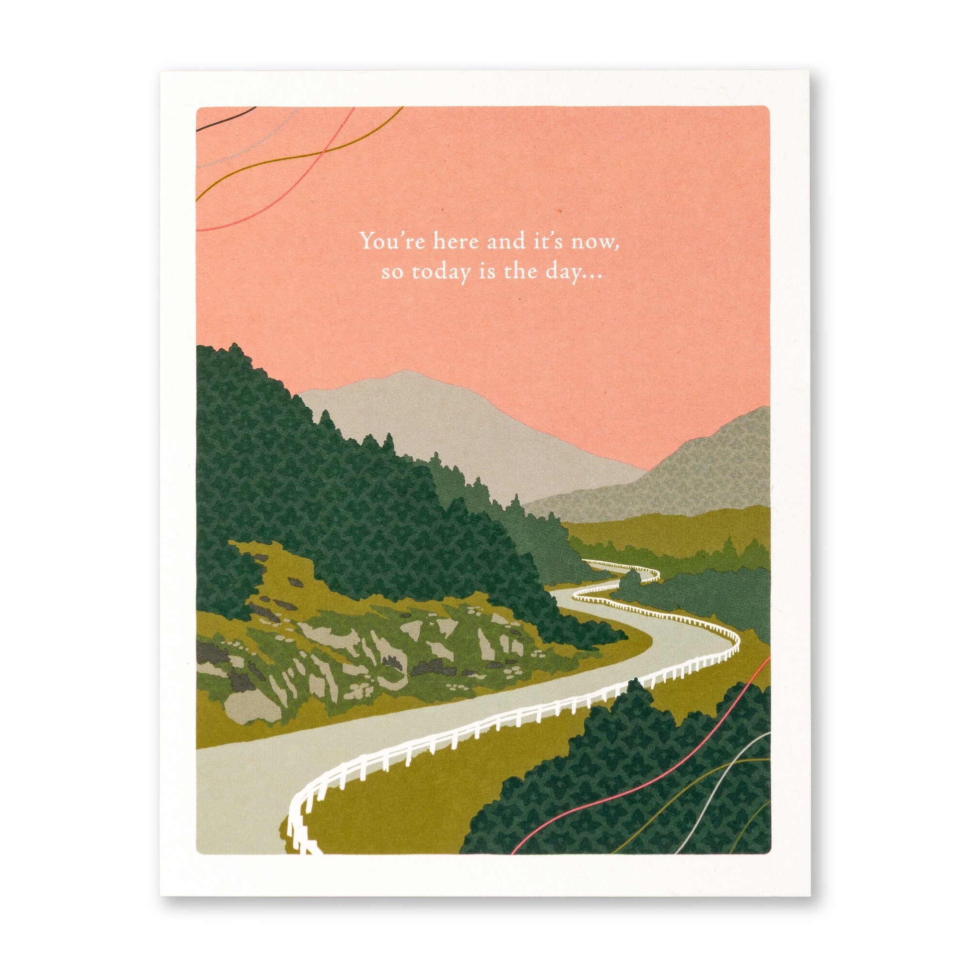 front of here and now card