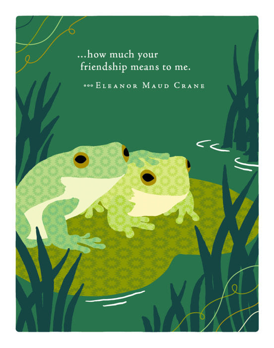 front of friendship means to me card