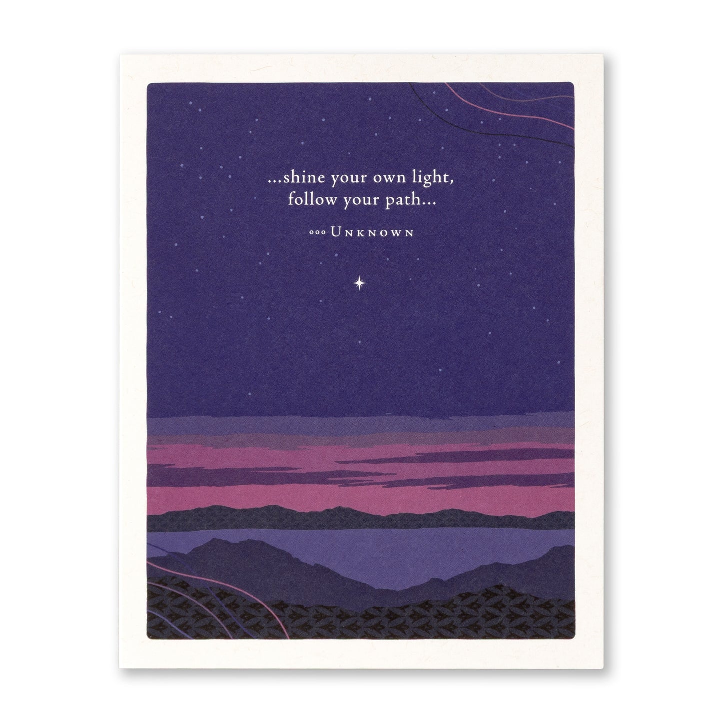 front of follow your path card
