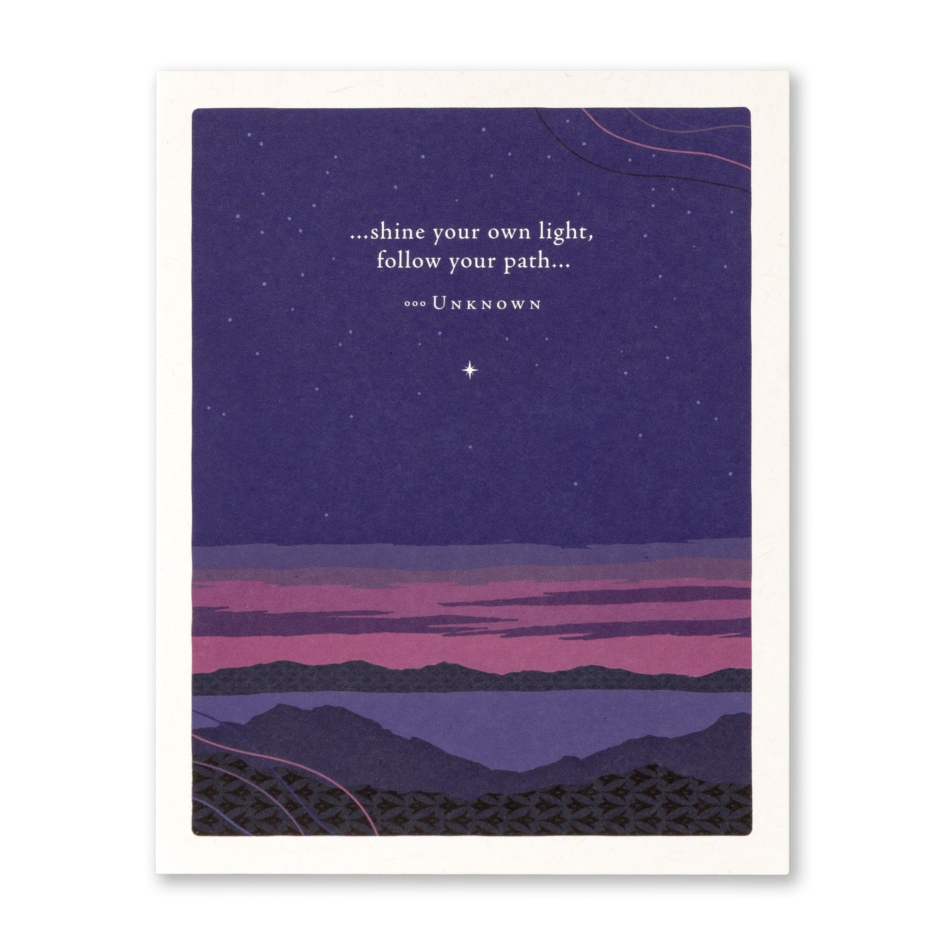 front of follow your path card