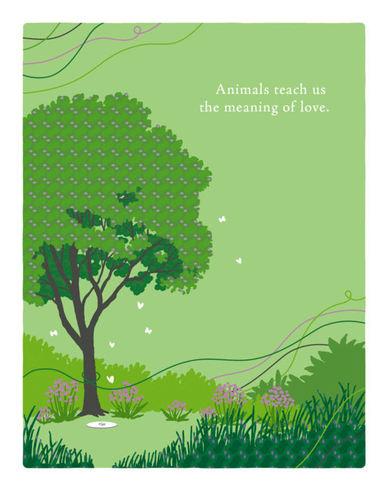 animals teach us the meaning of love card
