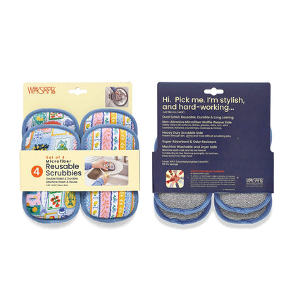 4 mediterranean summer scrubbies in their packageing