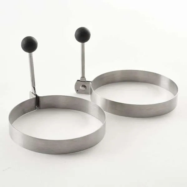 Stainless Steel Egg or Pancake Rings with handles up