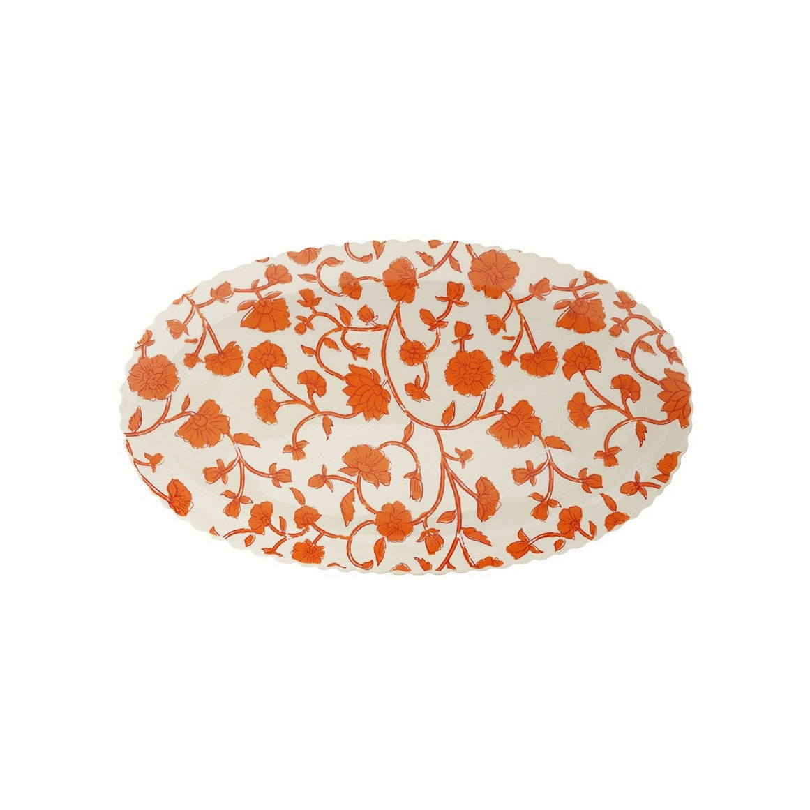 Hazel Mazel Stoneware Scalloped Platter