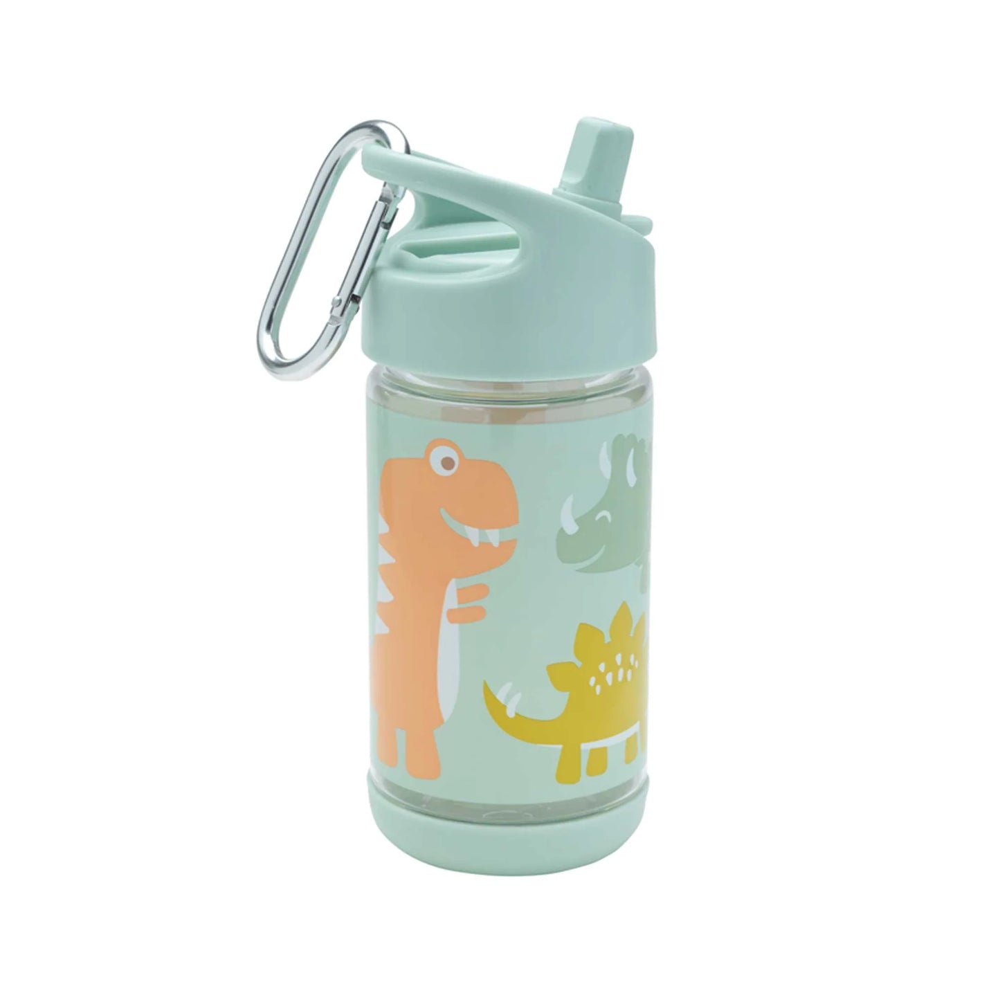 Baby Dinosaur water bottle on a white background.