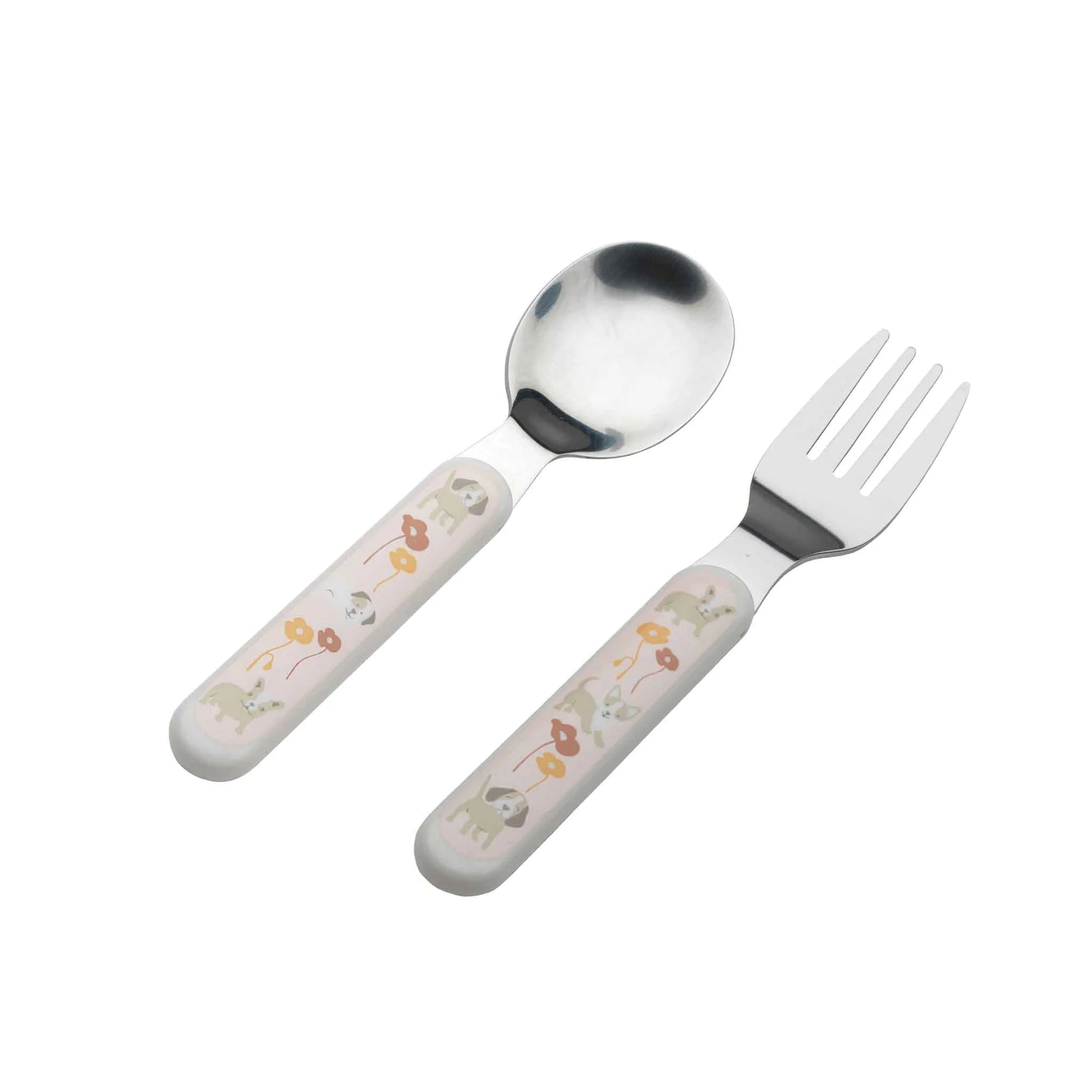 puppies and poppies silverware set.