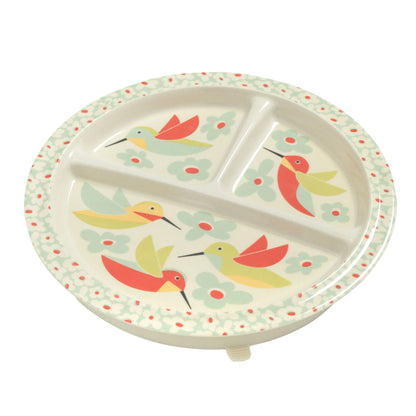 Hummingbird divided plate.