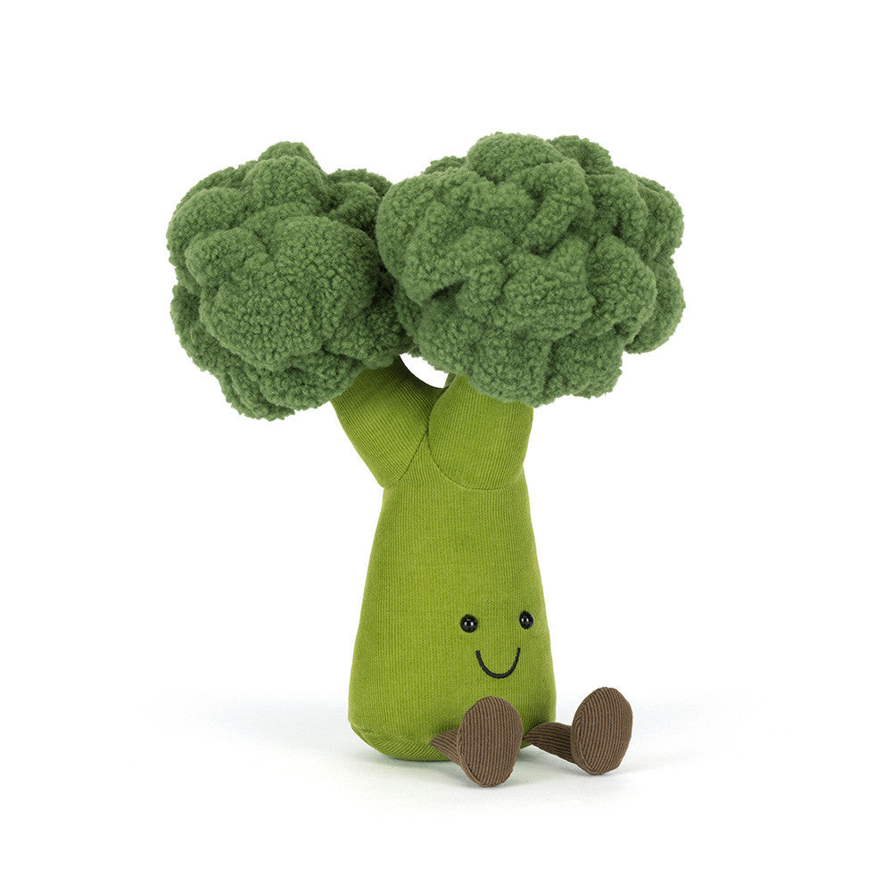 front view of Amuseables Broccoli Plush Toy