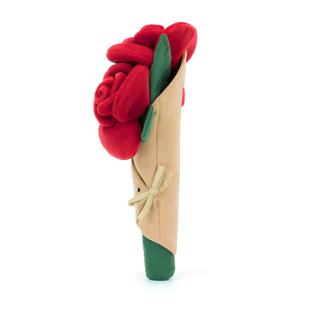 side view of Amuseables Rose Bouquet Plush Toy
