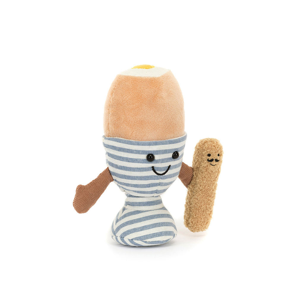 angled view of Eggetha Egg & Lance Soldier Plush Toy