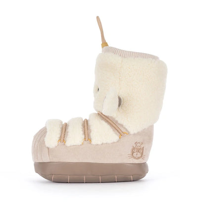side view of Amuseables Perta Snow Boot Plush Toy