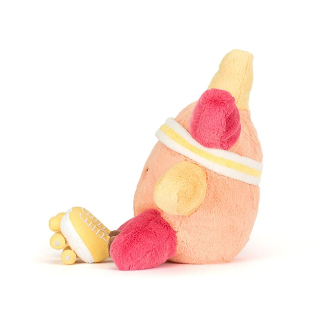 side view of Amuseables Sun Roller Skates Plush Toy