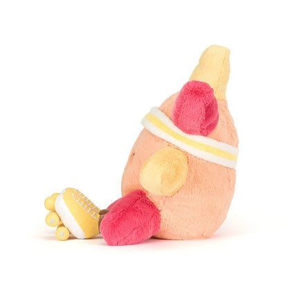 side view of Amuseables Sun Roller Skates Plush Toy
