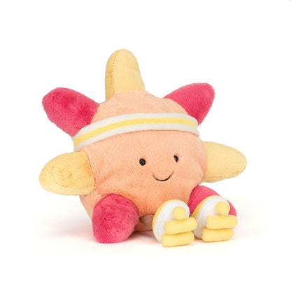front view of Amuseables Sun Roller Skates Plush Toy