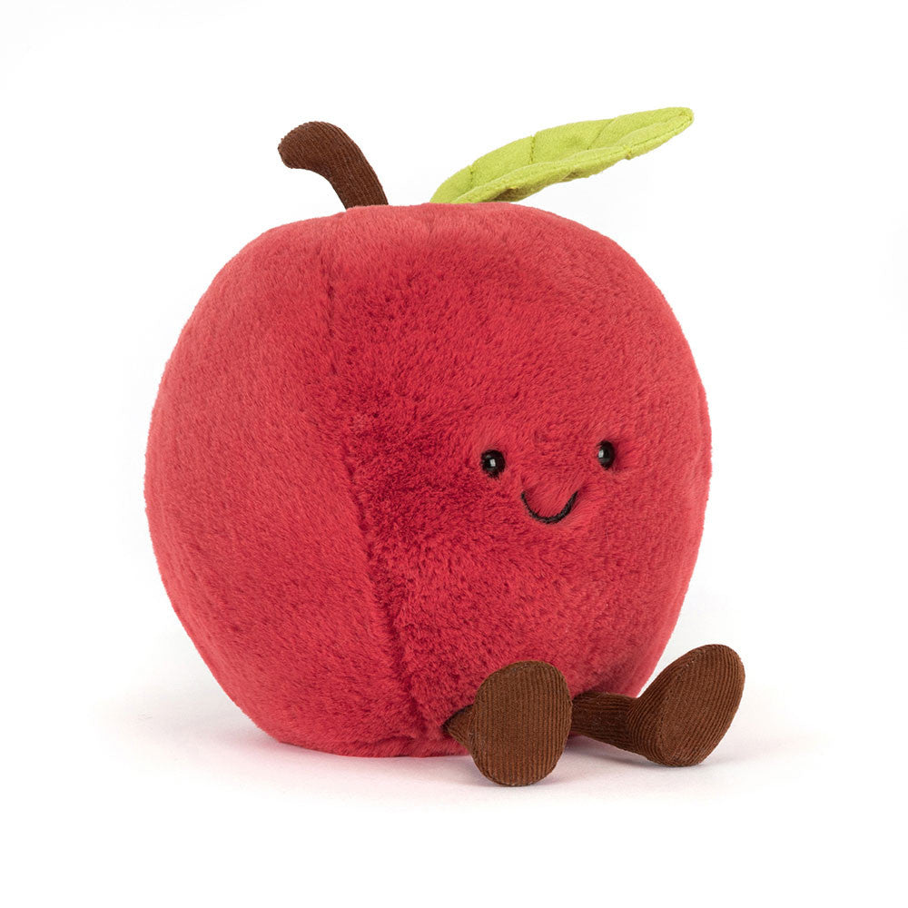 front view of Amuseables Apple Plush Toy