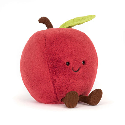 front view of Amuseables Apple Plush Toy