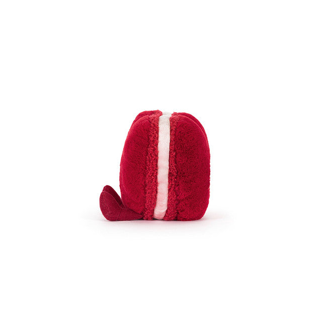 side view of Amuseables Arlette Red Heart Macaron Plush Toy