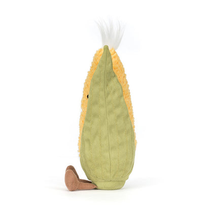 side view of Amuseables Sweetcorn Plush Toy