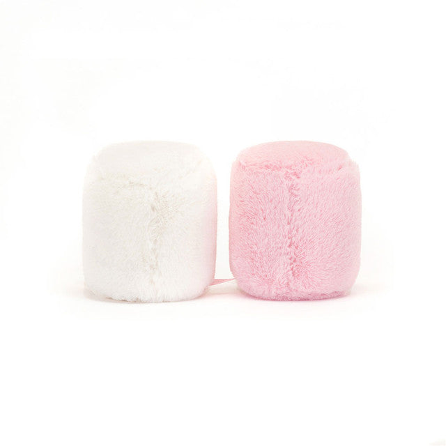 back view of marshmallows plush toy