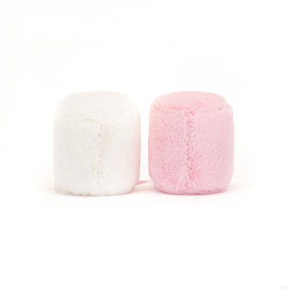 back view of marshmallows plush toy