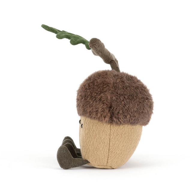 side view of Amuseables Ort & Tum Acorns Plush Toy