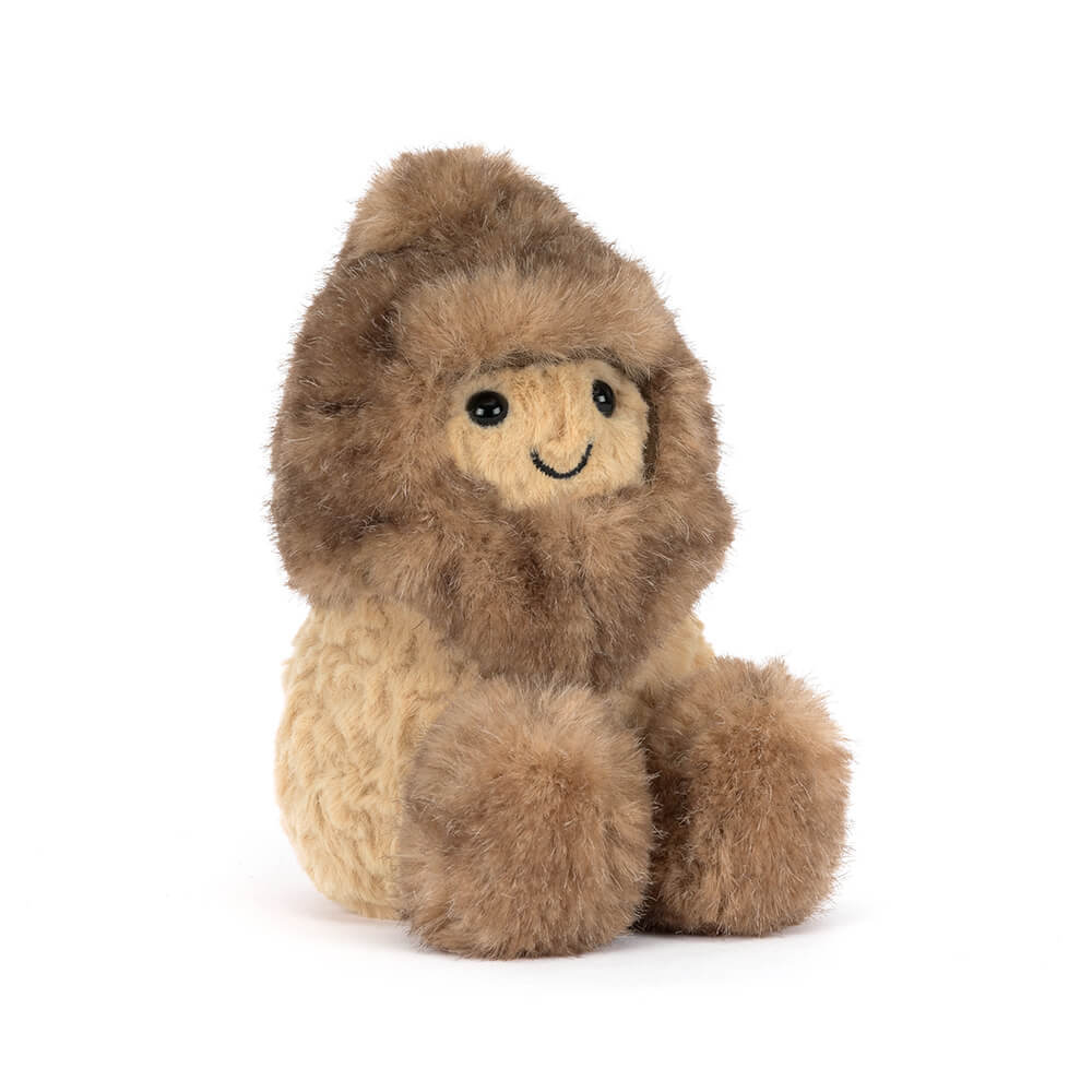 front view of Amuseables Peanut Yeti Outfit Plush Toy