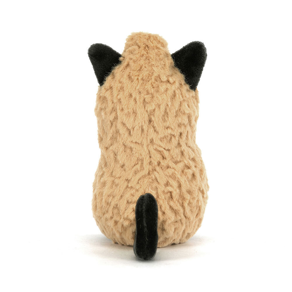 back view of Amuseables Peanut Cat Outfit Plush Toy