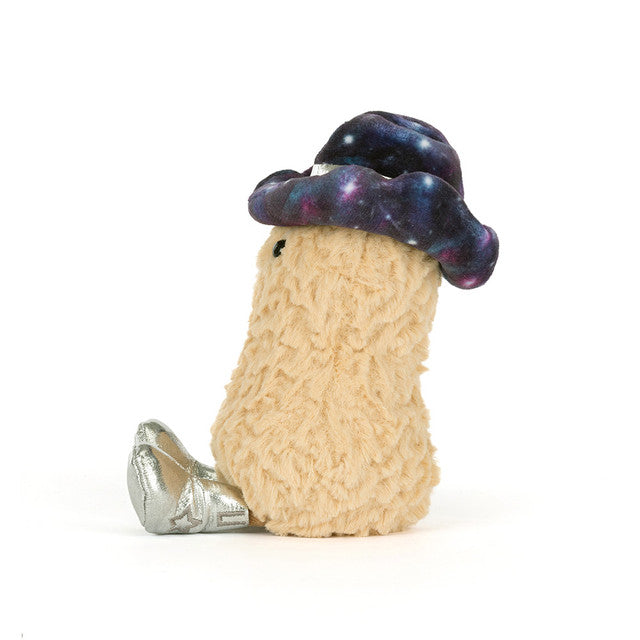 side view of Amuseables Peanut Space Rodeo Outfit Plush Toy