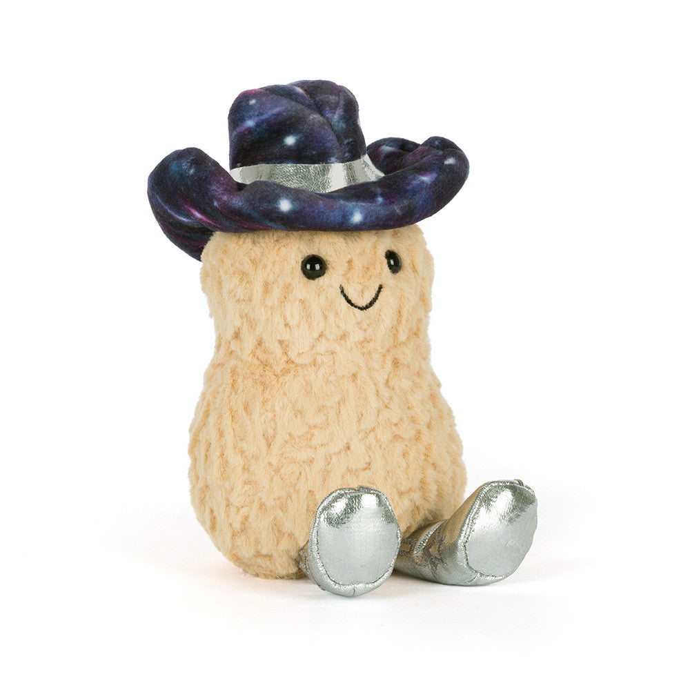 front view of Amuseables Peanut Space Rodeo Outfit Plush Toy