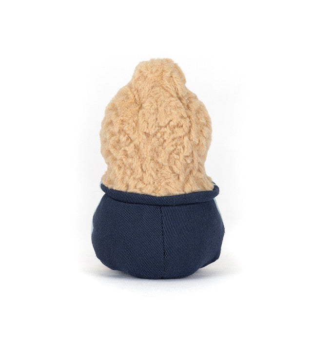 back view of star student peanut plush toy