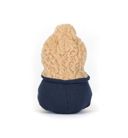 back view of star student peanut plush toy